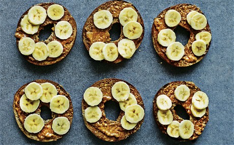 Banana Peanut Bagel